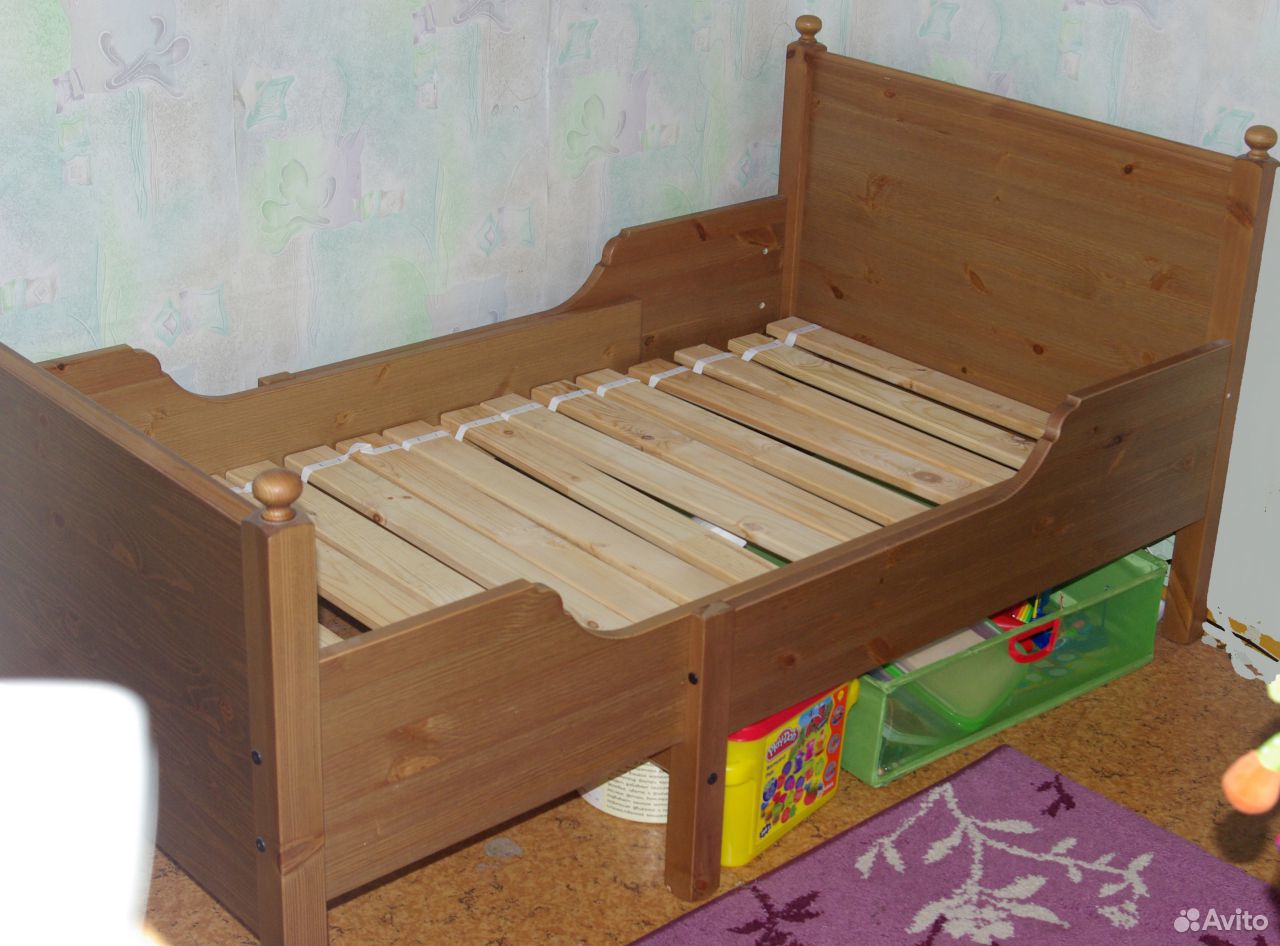 Детская кровать икеа раздвижная с бортиком