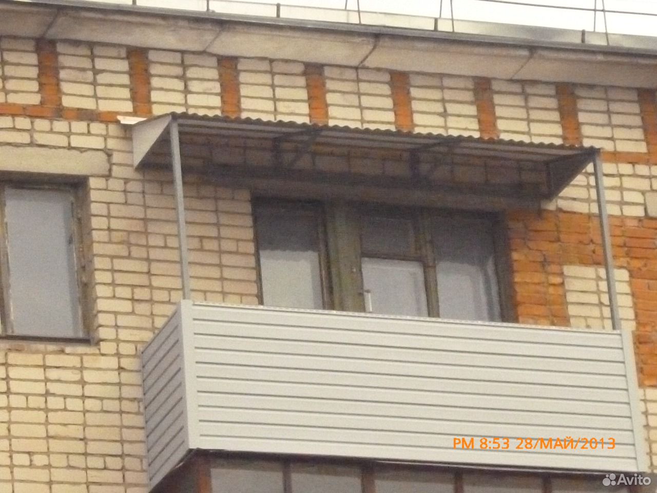 Отделка балкона без остекления..