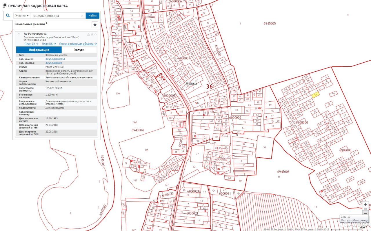Публичная кадастровая карта воронежской области рамонского района