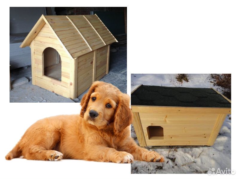 Будка для собаки дворняжки, деревянные стены 2х2 купить на Зозу.ру - фотография № 1
