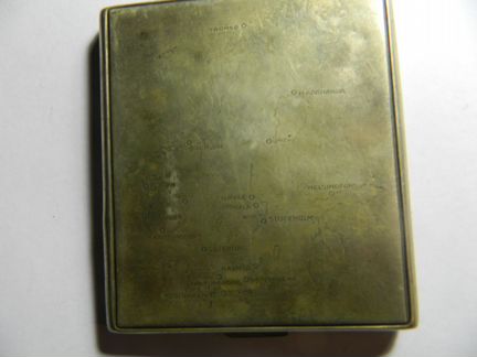 Немецкий портсигар серебро alpacca