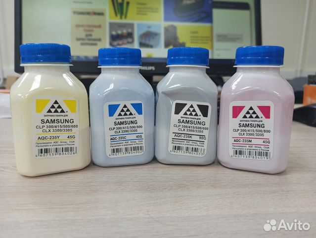 Цветной тонер для заправки картриджей Samsung