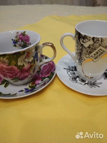 Чашки чайные,кофейные с блюдцем Разные и из СССР