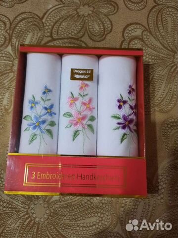 Набор Вышитых носовых платочков