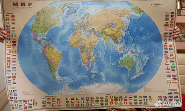 Карта мира на стену