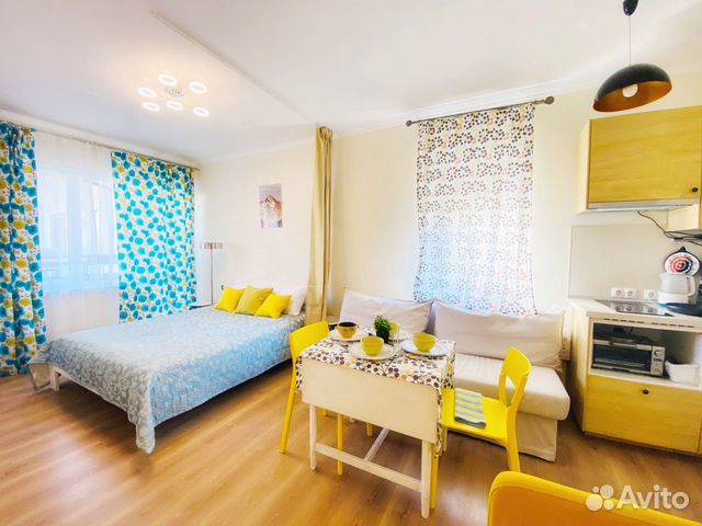

Квартира-студия, 29 м², 2 кровати