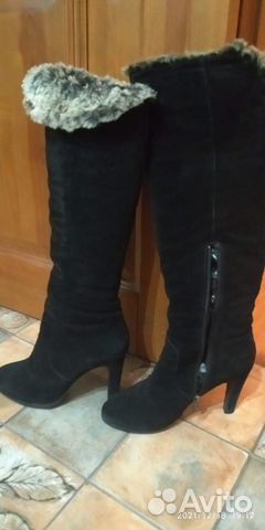 Сапоги женские зимние натуральная замша