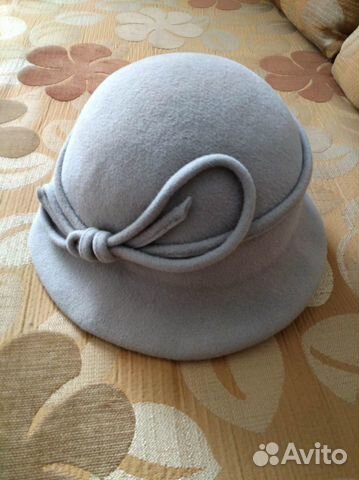 Шляпка женская фетровая беж