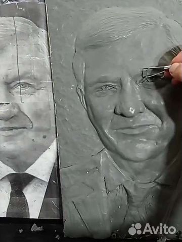 Таблички Бюсты Портреты из бронзы, бетона,пластика