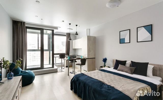 

Квартира-студия, 32 м², 2 кровати