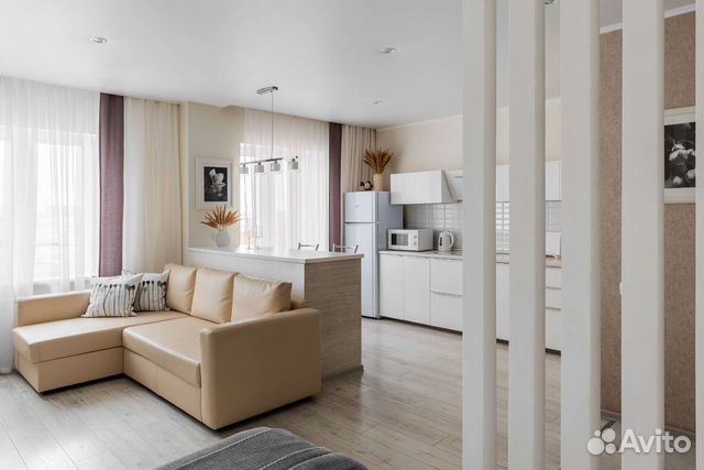 

1-к. квартира, 44 м², 2 кровати