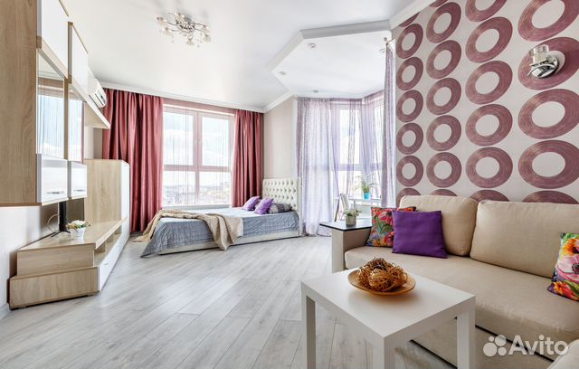 

1-к. квартира, 44 м², 2 кровати