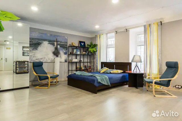 

Квартира-студия, 45 м², 1 кровать