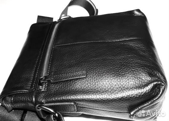 Мужская кожаная сумка H. Boss new black Мужская кожаная сумка H. Boss new black