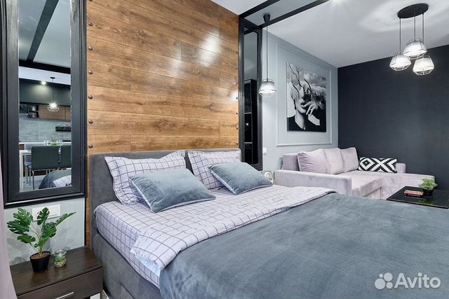 

Квартира-студия, 42 м², 2 кровати