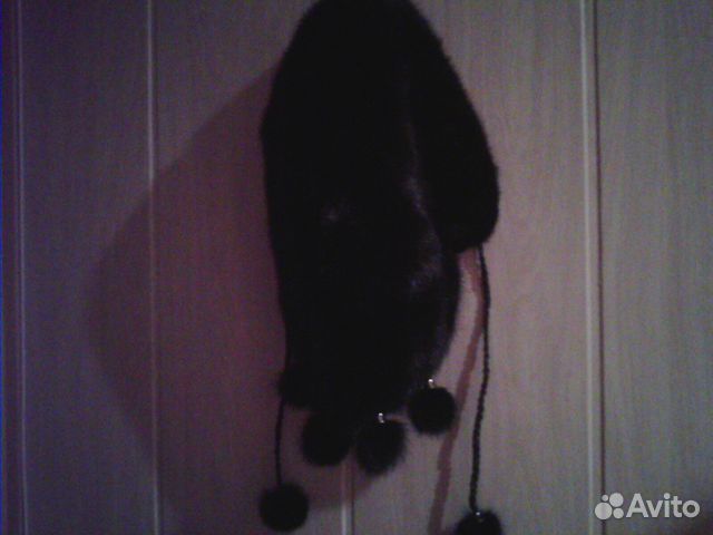 Норковая шапка-косынка