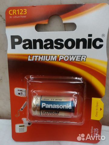 Батарейка Panasonic CR123 Lithium 3V Батарейка Panasonic CR123 Lithium 3V