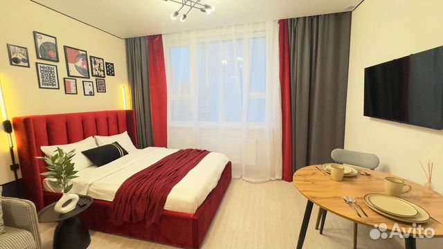 

Квартира-студия, 33 м², 2 кровати