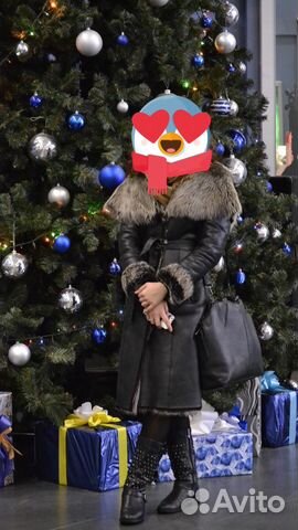 Кожаная дубленка