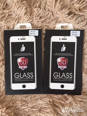 Защитные стекла 5D для iPhone 7/8