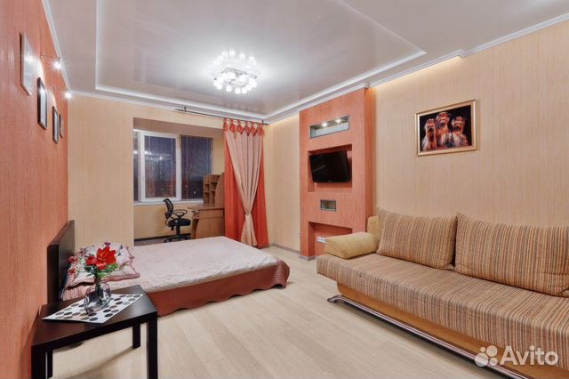 

1-к. квартира, 42 м², 2 кровати