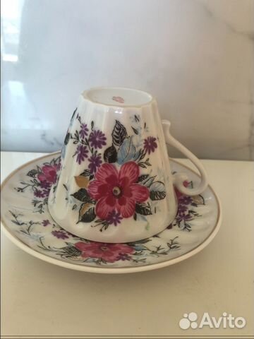 Чашка с блюдцем лфз СССР Чашка с блюдцем лфз СССР