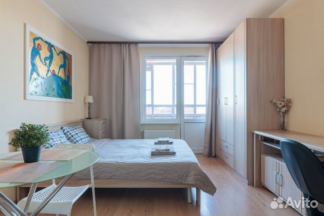

Квартира-студия, 29 м², 2 кровати