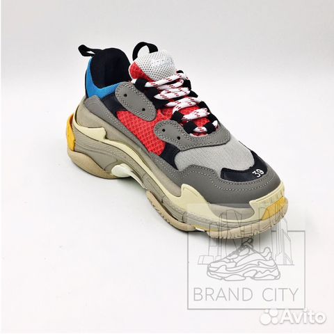 Balenciaga Triple S Grey Red Blue 36-45 Balenciaga Triple S Grey Red Blue 36-45