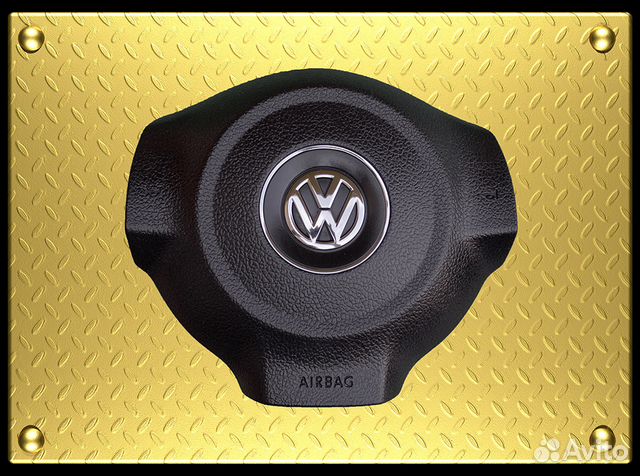 Подушка безопасности руля Volkswagen Golf V черная