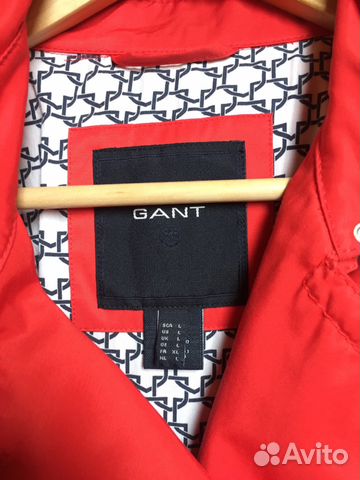Плащ тренч Gant ярко-красный L размер Плащ тренч Gant ярко-красный L размер