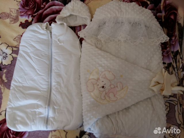 Комплект на выписку зимний Лунный зайка