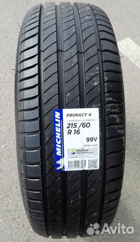 Новые Michelin Primacy 4 TBL 215/60 R16 99 V