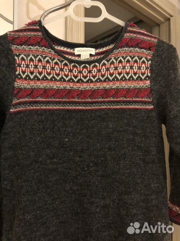 Платье шерстяное 44 Monsoon серое