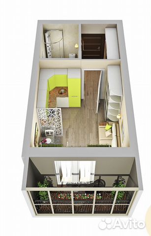 1-к квартира, 32 м², 13/19 эт. 1-к квартира, 32 м², 13/19 эт.