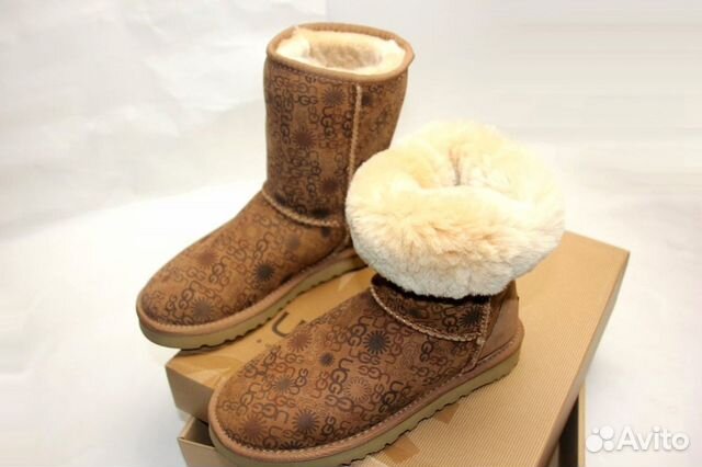 Угги UGG Australia эксклюзив принт Logo новые уги