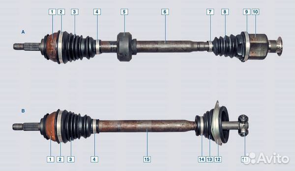 Продам две б/у приводы с гранатами на авто деу нек