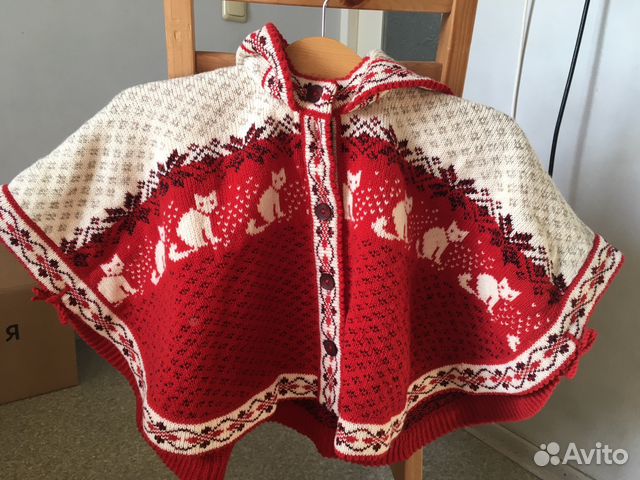 Накидка-почно шерстяная детская