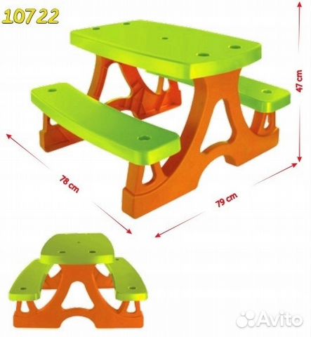 Игровой участок 3in1 домик столик горка