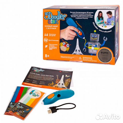 Новая 3D-ручка 3doodler start базовый набор Новая 3D-ручка 3doodler start базовый набор