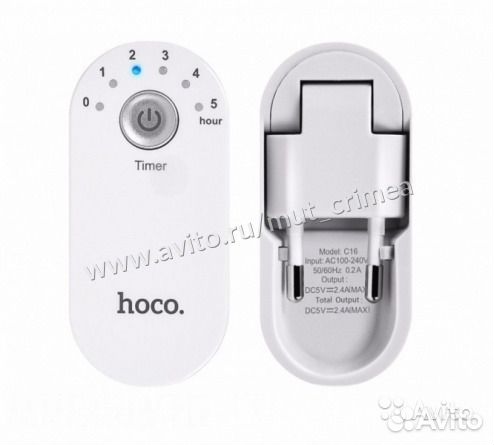 Сетевое зарядное устройство Hoco C16 с таймером