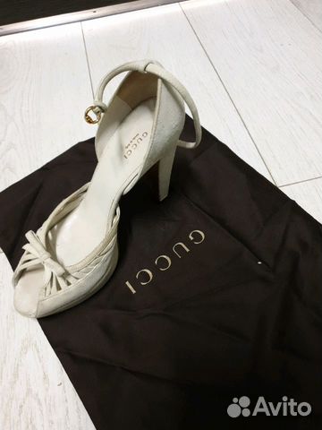 Туфли Gucci оригинал 37 1/2 размер, замша, б/у