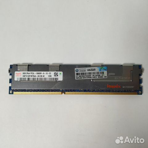 HP 8Gb PC3L-10600R DDR3 dimm ECC б/у гар