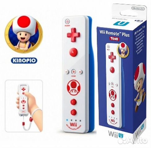 Игровой контроллер Wii Remote оригинал ** toad whi