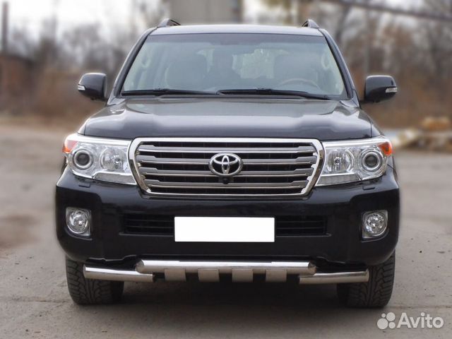 Защита переднего бампера на toyota land cruiser 2