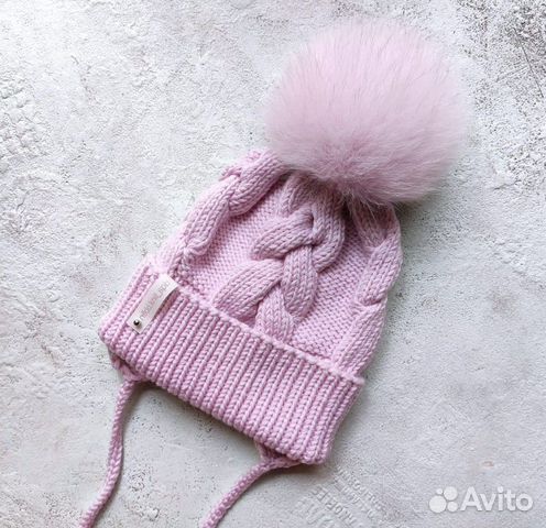 Вязаная зимняя шапка снуд варежки зимний комплект