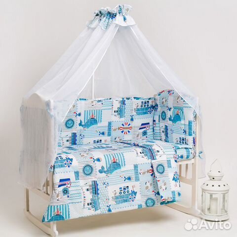 Бортики в кроватку детскую + балдахин