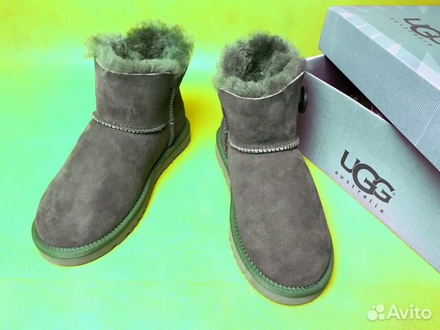 Угги UGG серый цвет уги натуральные мини mini новы Угги UGG серый цвет уги натуральные мини mini новы