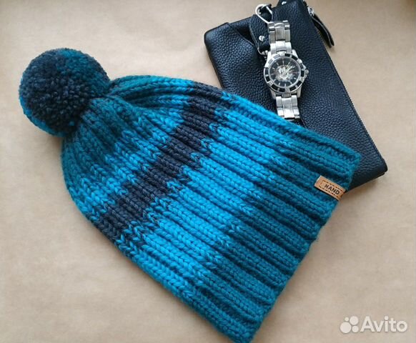 Вязаная шапка, ручная работа