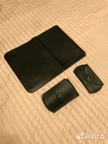 Кожаный чехол для macbook 13