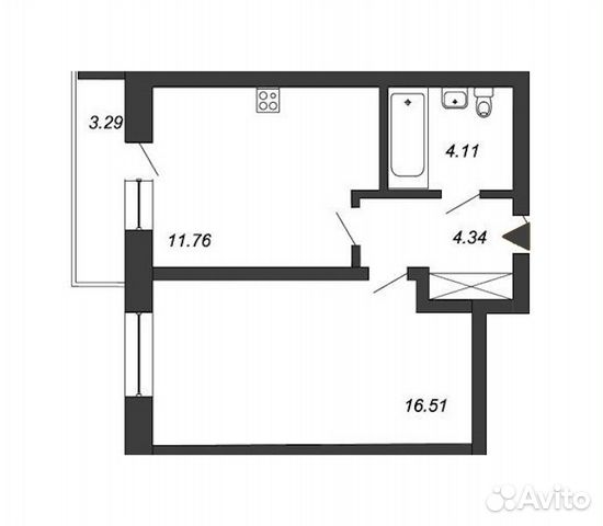 1-к квартира, 36.6 м², 10/21 эт.